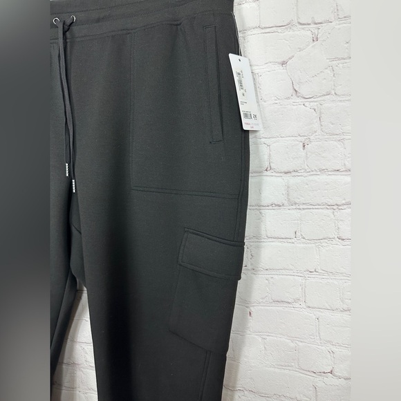 Yogalicious Lux Scuba Jamie black pull on cargo pants sz 2X NWT $72 - Picture 2 of 6
